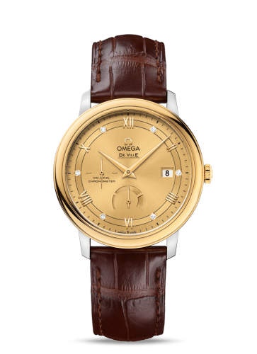 Omega De Ville Prestige Co-Axial 39.5 Power Reserve Stainless Steel / Yellow Gold / Vintage Champagne